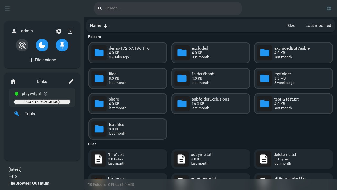 FileBrowser Quantum Screenshot