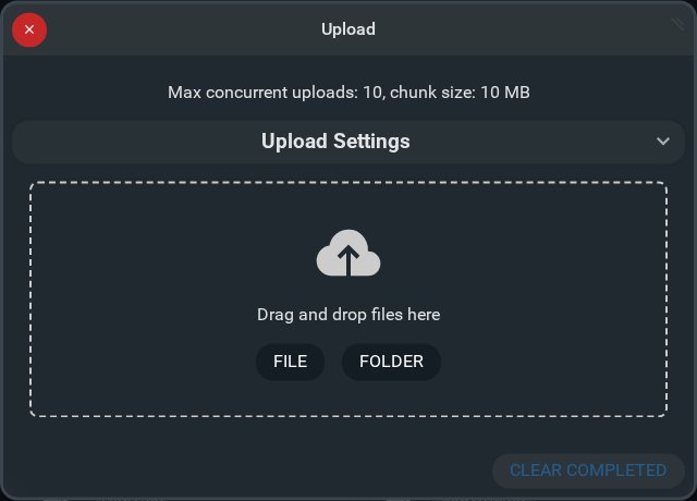 Settings page Uploads & Downloads